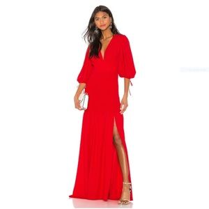 AMANDA UPRICHARD Gala Maxi Dress IN LIPSTICK XS